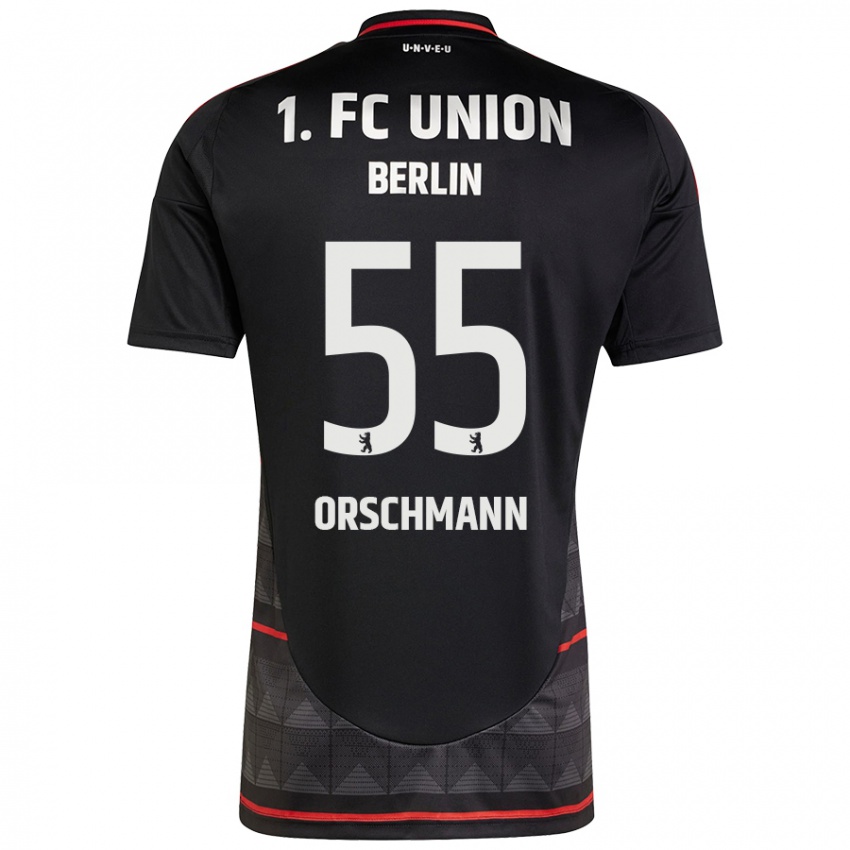 Børn Katja Orschmann #55 Sort Udebane Spillertrøjer 2024/25 Trøje T-Shirt