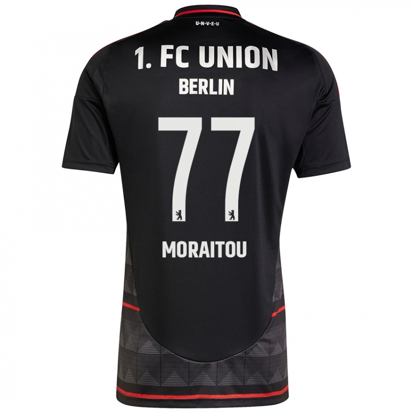 Børn Athanasia Moraitou #77 Sort Udebane Spillertrøjer 2024/25 Trøje T-Shirt