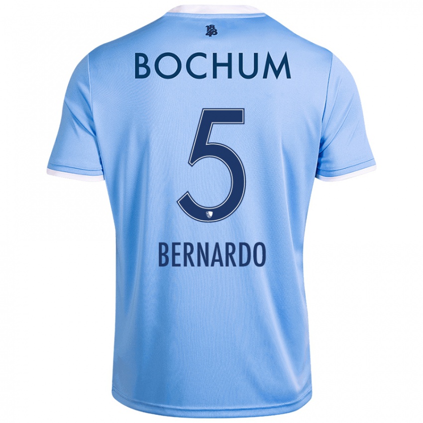 Børn Bernardo #5 Himmelblå Udebane Spillertrøjer 2024/25 Trøje T-Shirt