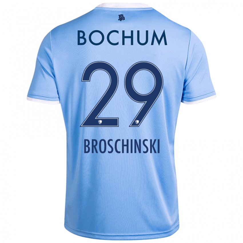 Børn Moritz Broschinski #29 Himmelblå Udebane Spillertrøjer 2024/25 Trøje T-Shirt