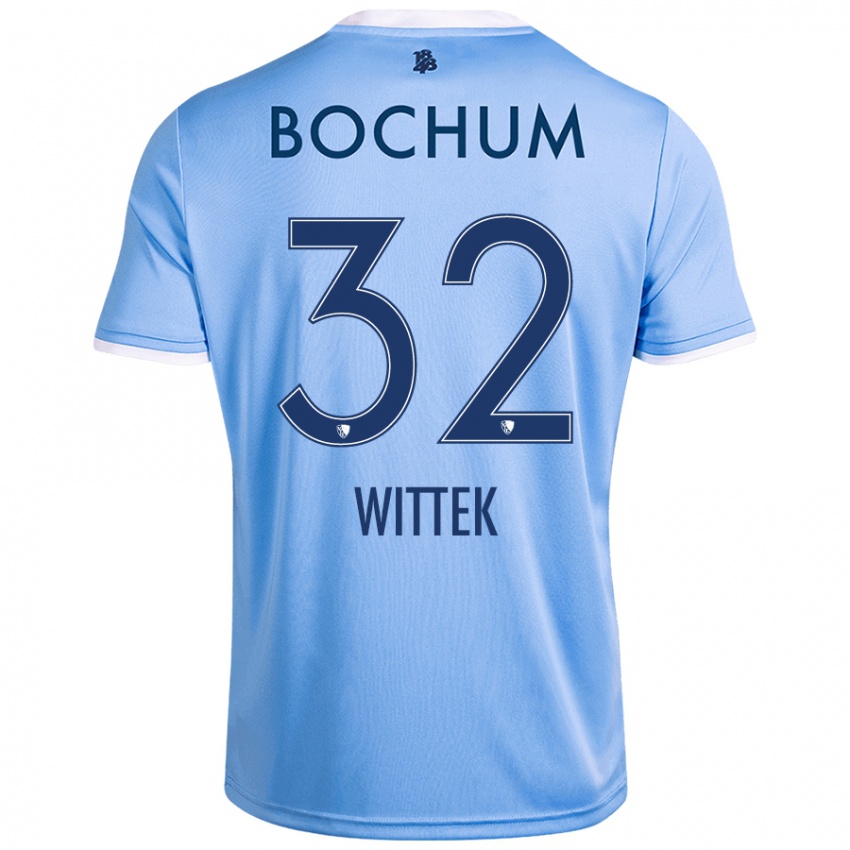 Børn Maximilian Wittek #32 Himmelblå Udebane Spillertrøjer 2024/25 Trøje T-Shirt