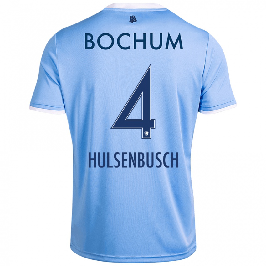 Børn Daniel Hülsenbusch #4 Himmelblå Udebane Spillertrøjer 2024/25 Trøje T-Shirt