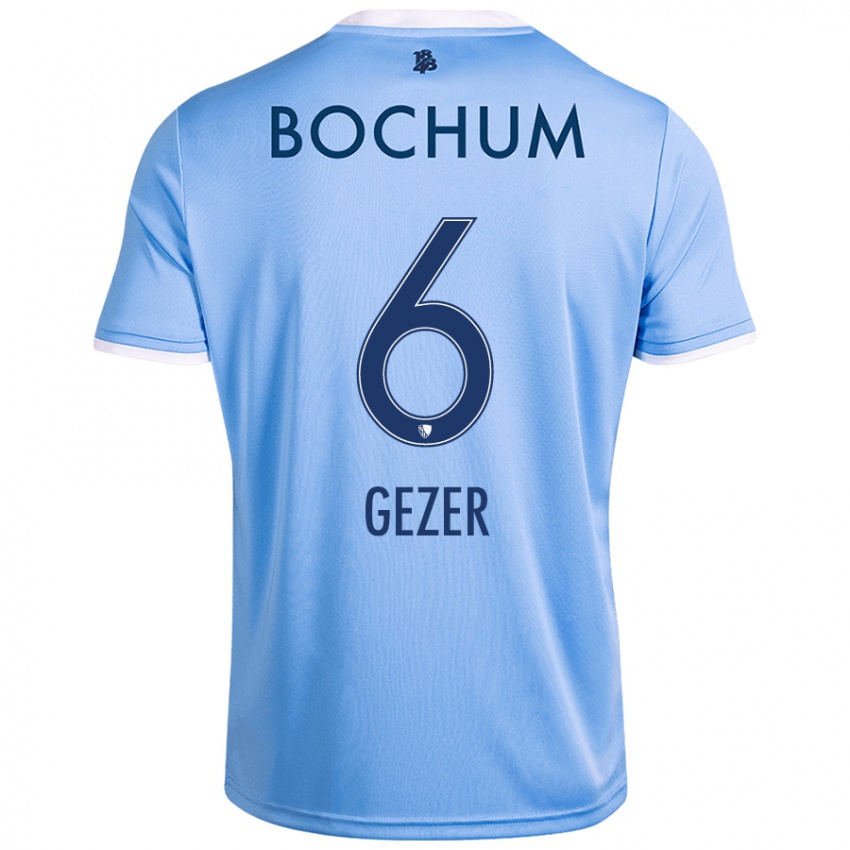 Børn Joel Gezer #6 Himmelblå Udebane Spillertrøjer 2024/25 Trøje T-Shirt