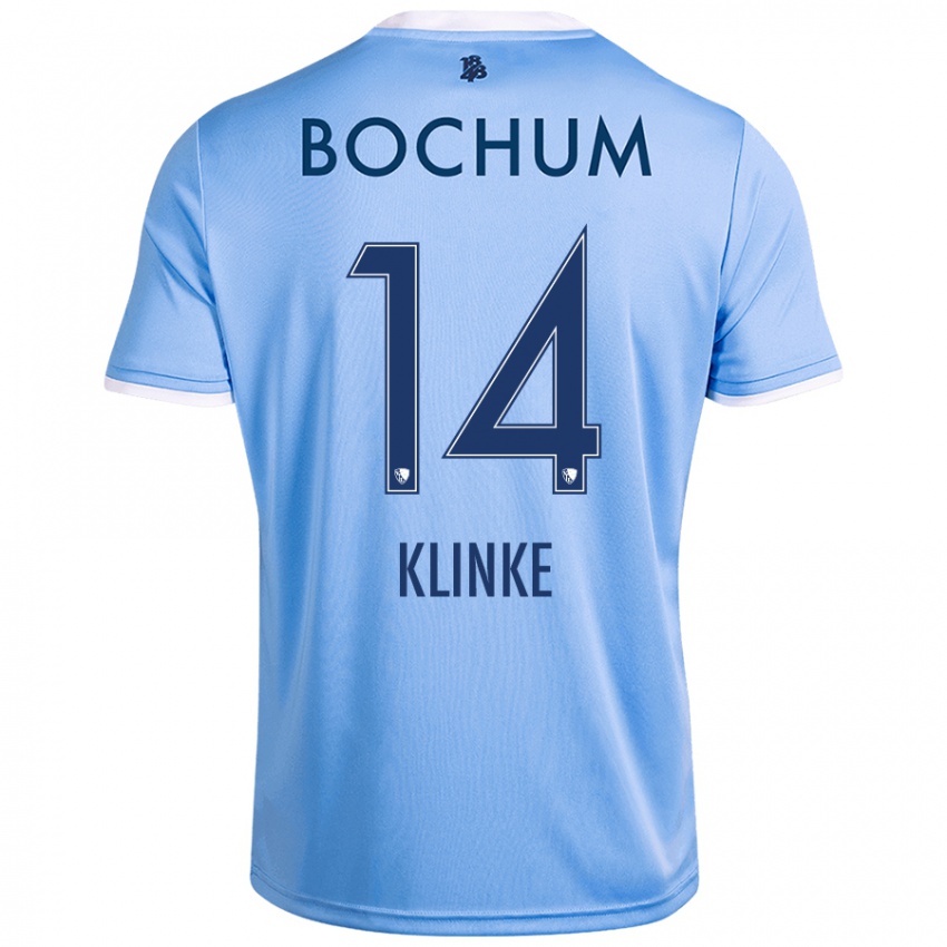 Børn Niklas Klinke #14 Himmelblå Udebane Spillertrøjer 2024/25 Trøje T-Shirt