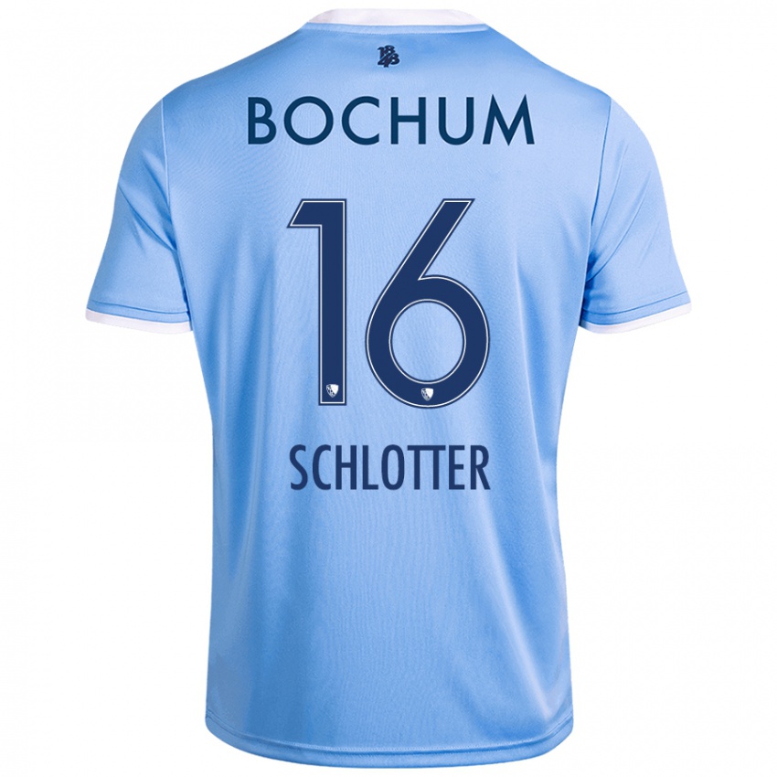 Børn Joel Schlotter #16 Himmelblå Udebane Spillertrøjer 2024/25 Trøje T-Shirt