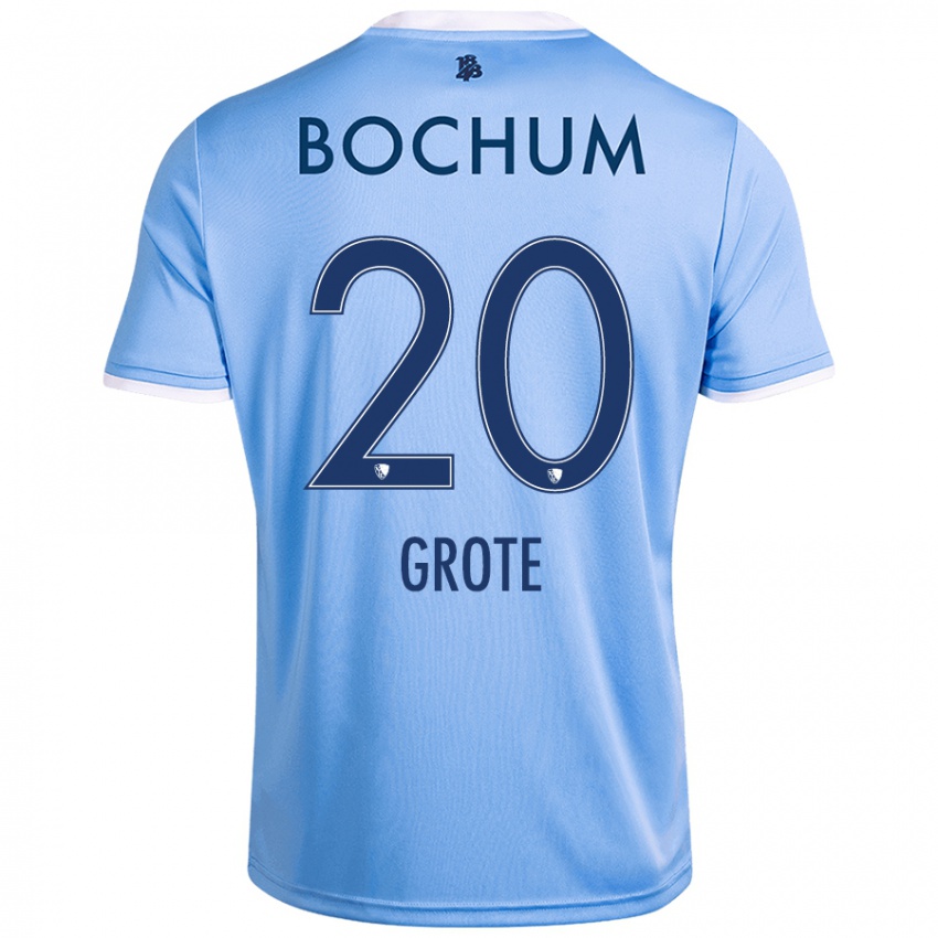 Børn Dennis Grote #20 Himmelblå Udebane Spillertrøjer 2024/25 Trøje T-Shirt