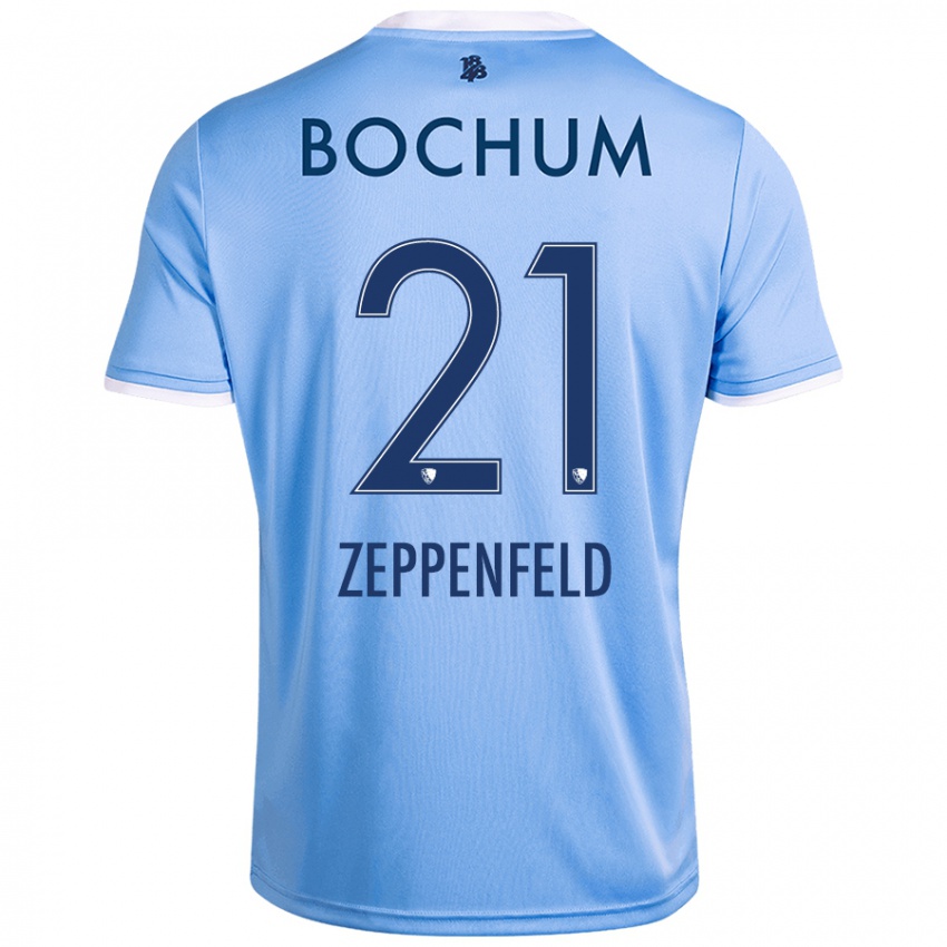 Børn Paul Zeppenfeld #21 Himmelblå Udebane Spillertrøjer 2024/25 Trøje T-Shirt