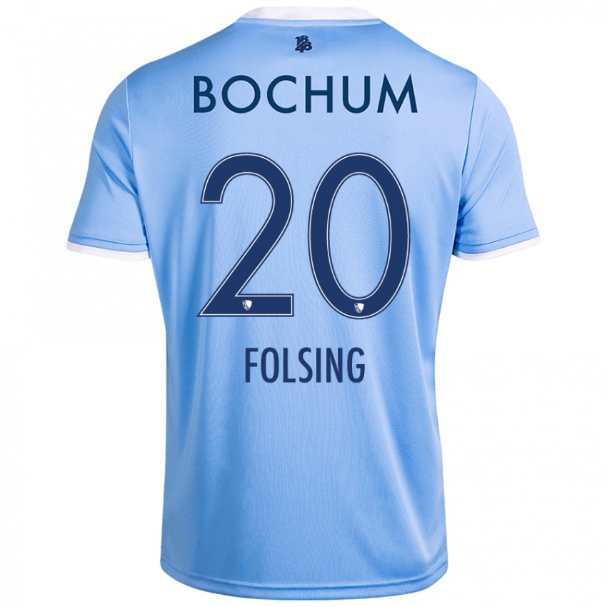 Børn Amelie Fölsing #20 Himmelblå Udebane Spillertrøjer 2024/25 Trøje T-Shirt