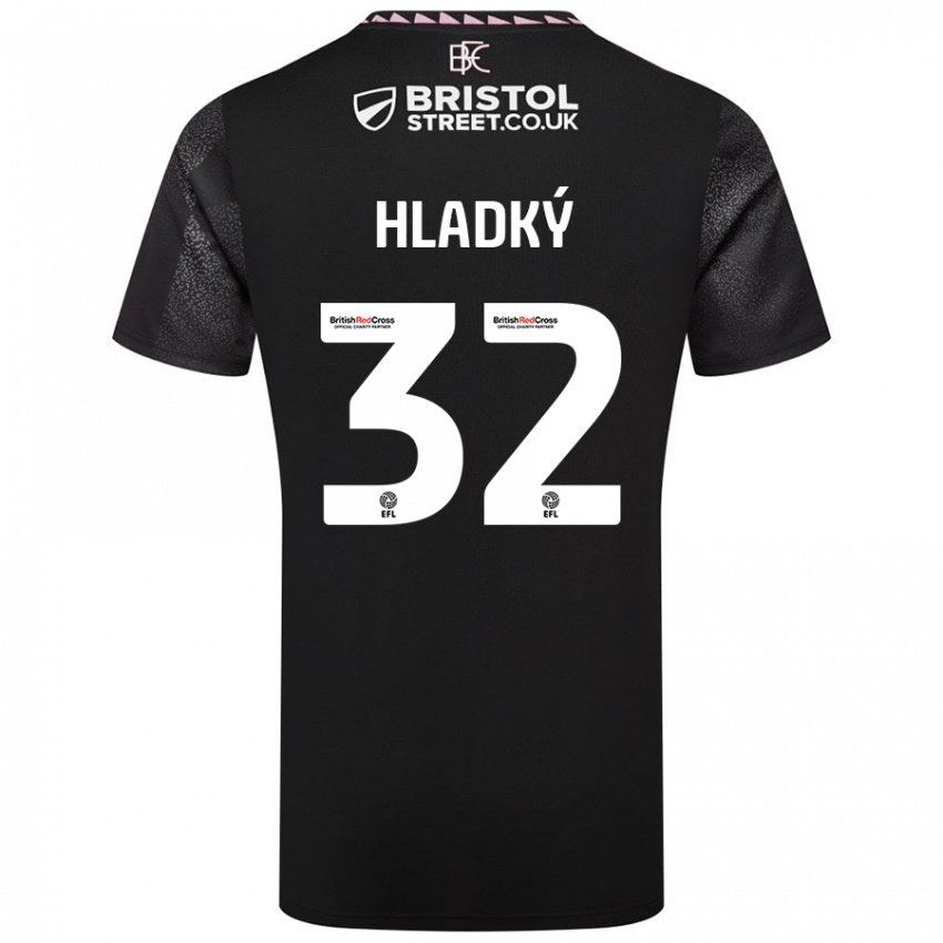 Børn Vaclav Hladky #32 Sort Udebane Spillertrøjer 2024/25 Trøje T-Shirt