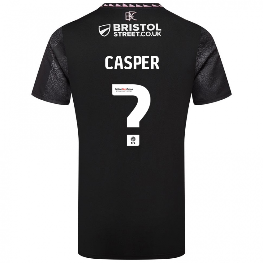 Børn Charlie Casper #0 Sort Udebane Spillertrøjer 2024/25 Trøje T-Shirt