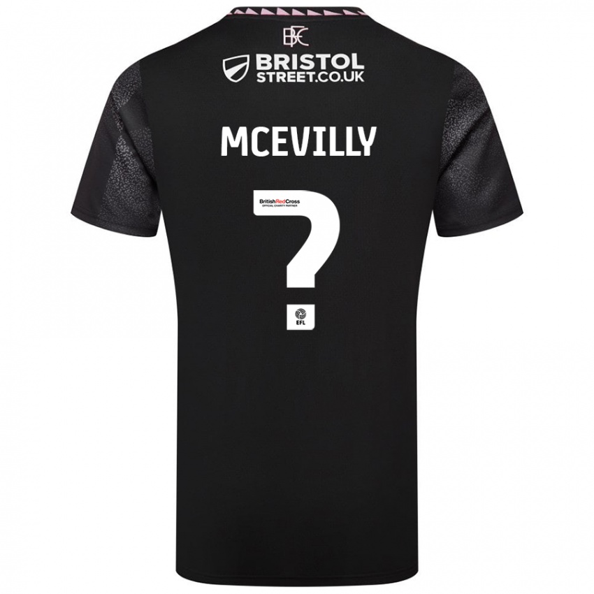 Børn Jack Mcevilly #0 Sort Udebane Spillertrøjer 2024/25 Trøje T-Shirt