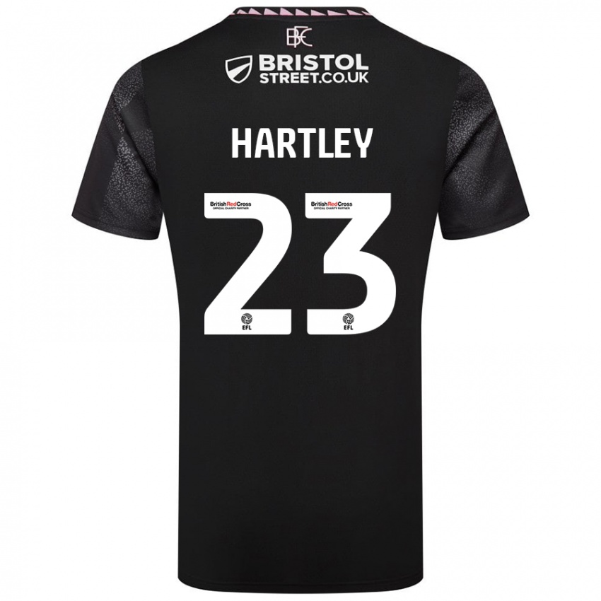 Børn Naomi Hartley #23 Sort Udebane Spillertrøjer 2024/25 Trøje T-Shirt