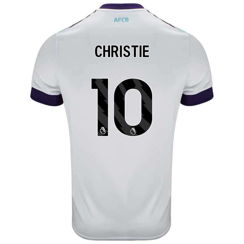 Børn Ryan Christie #10 Hvid Grøn Lilla Udebane Spillertrøjer 2024/25 Trøje T-Shirt