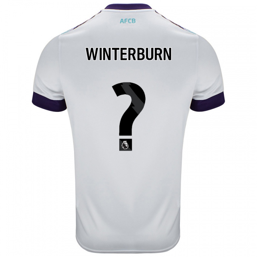 Børn Ben Winterburn #0 Hvid Grøn Lilla Udebane Spillertrøjer 2024/25 Trøje T-Shirt