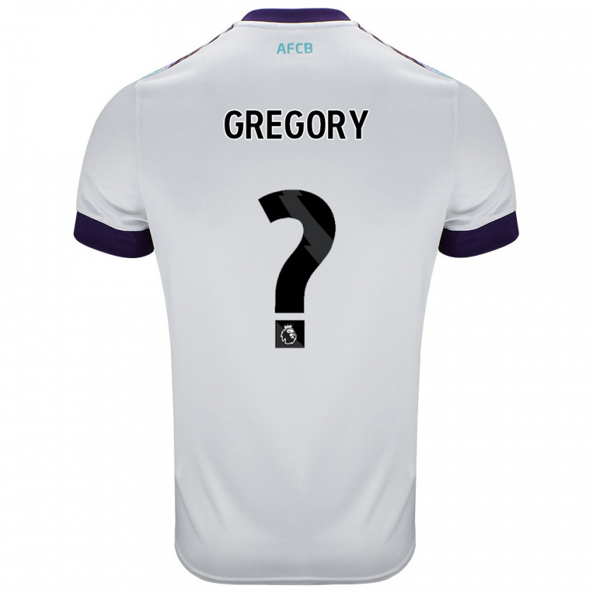 Børn Karlos Gregory #0 Hvid Grøn Lilla Udebane Spillertrøjer 2024/25 Trøje T-Shirt