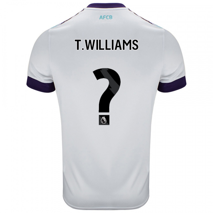 Børn Toure Williams #0 Hvid Grøn Lilla Udebane Spillertrøjer 2024/25 Trøje T-Shirt