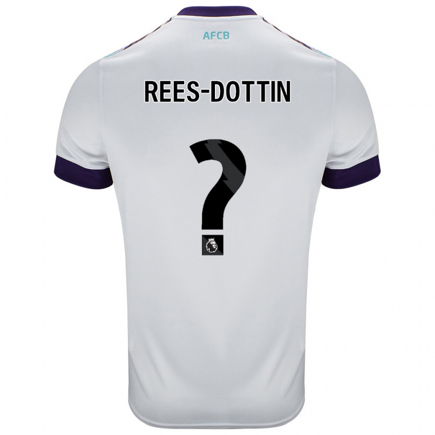 Børn Remy Rees-Dottin #0 Hvid Grøn Lilla Udebane Spillertrøjer 2024/25 Trøje T-Shirt