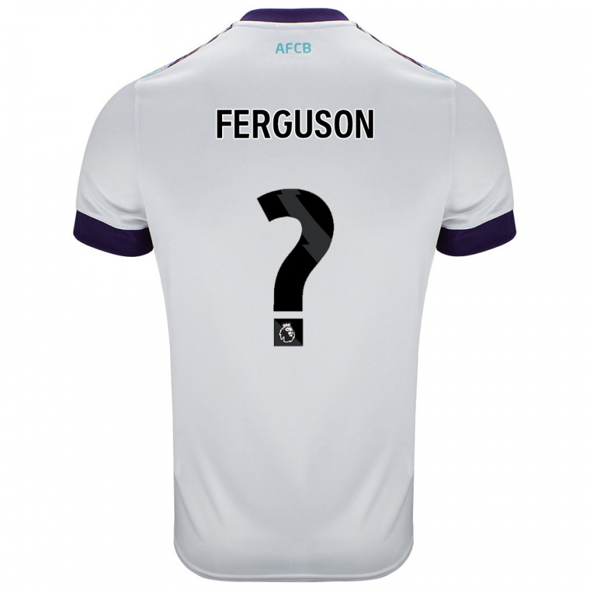 Børn Josh Ferguson #0 Hvid Grøn Lilla Udebane Spillertrøjer 2024/25 Trøje T-Shirt