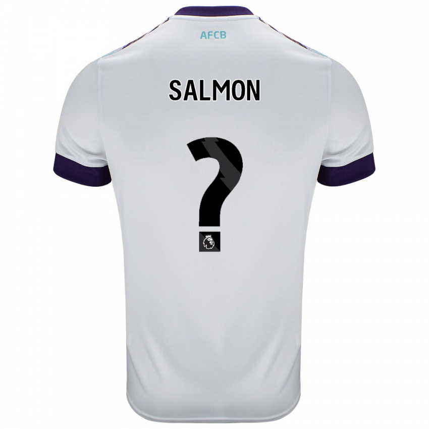 Børn Josh Salmon #0 Hvid Grøn Lilla Udebane Spillertrøjer 2024/25 Trøje T-Shirt