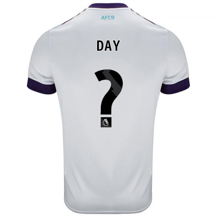 Børn Jonny Day #0 Hvid Grøn Lilla Udebane Spillertrøjer 2024/25 Trøje T-Shirt