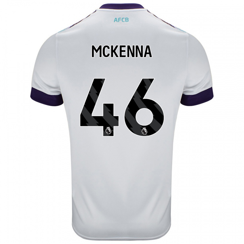 Børn Callan Mckenna #46 Hvid Grøn Lilla Udebane Spillertrøjer 2024/25 Trøje T-Shirt