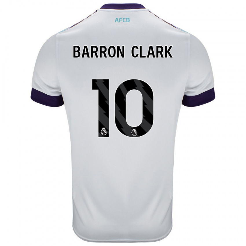 Børn Molly Barron-Clark #10 Hvid Grøn Lilla Udebane Spillertrøjer 2024/25 Trøje T-Shirt