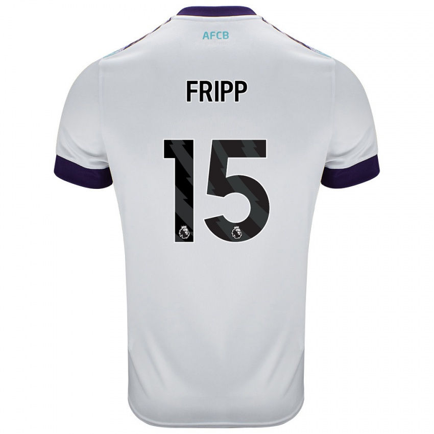 Børn Kelly Fripp #15 Hvid Grøn Lilla Udebane Spillertrøjer 2024/25 Trøje T-Shirt