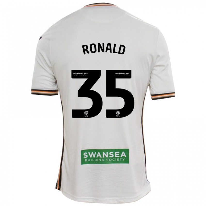 Mænd Ronald #35 Hvid Hjemmebane Spillertrøjer 2024/25 Trøje T-Shirt