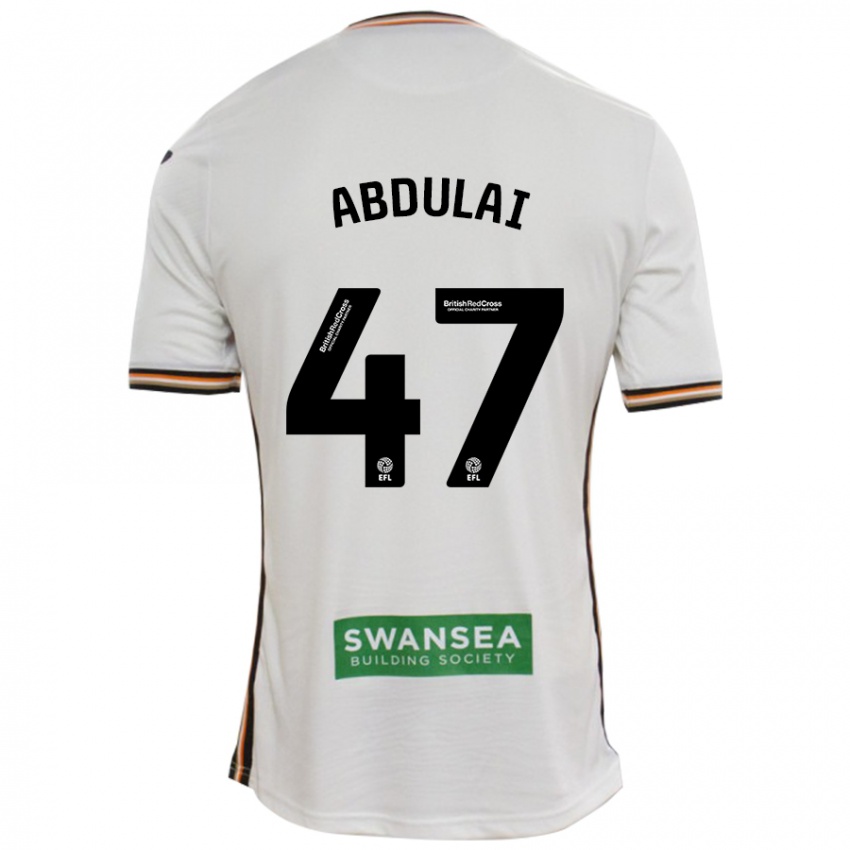 Mænd Azeem Abdulai #47 Hvid Hjemmebane Spillertrøjer 2024/25 Trøje T-Shirt