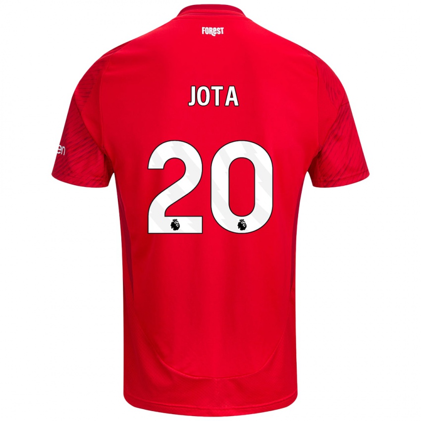 Mænd Jota Silva #20 Rød Hvid Hjemmebane Spillertrøjer 2024/25 Trøje T-Shirt