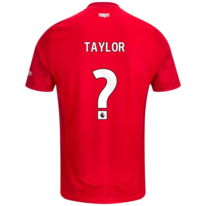 Mænd Dale Taylor #0 Rød Hvid Hjemmebane Spillertrøjer 2024/25 Trøje T-Shirt