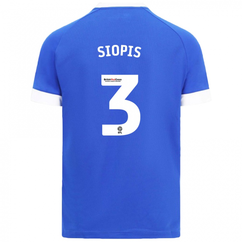 Mænd Manolis Siopis #3 Himmelblå Hjemmebane Spillertrøjer 2024/25 Trøje T-Shirt