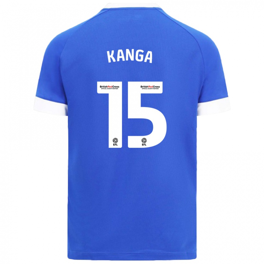 Mænd Wilfried Kanga #15 Himmelblå Hjemmebane Spillertrøjer 2024/25 Trøje T-Shirt