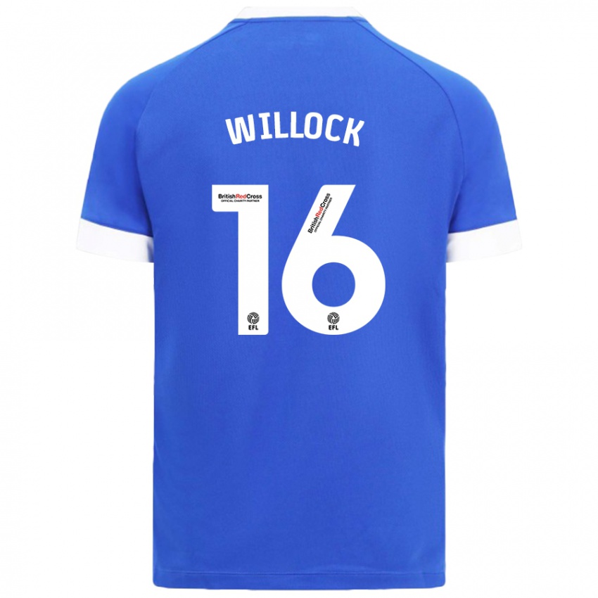 Mænd Chris Willock #16 Himmelblå Hjemmebane Spillertrøjer 2024/25 Trøje T-Shirt