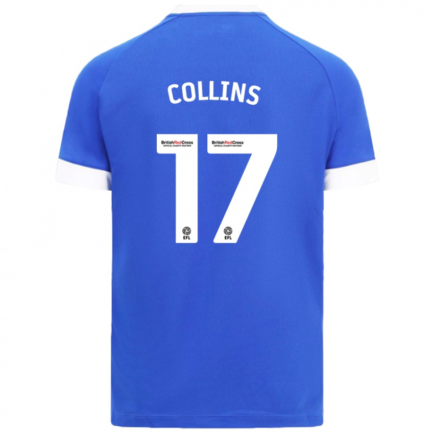 Mænd Jamilu Collins #17 Himmelblå Hjemmebane Spillertrøjer 2024/25 Trøje T-Shirt