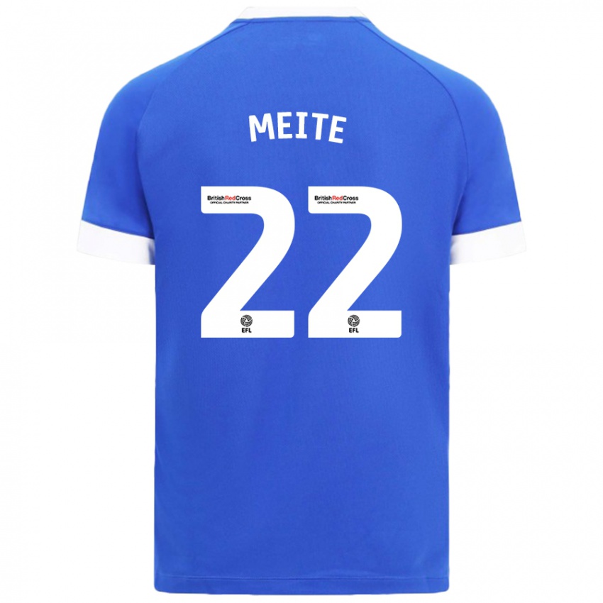 Mænd Yakou Méïté #22 Himmelblå Hjemmebane Spillertrøjer 2024/25 Trøje T-Shirt