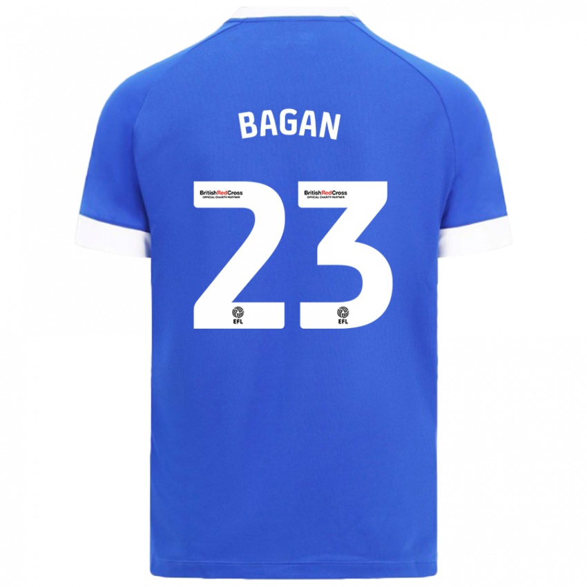 Mænd Joel Bagan #23 Himmelblå Hjemmebane Spillertrøjer 2024/25 Trøje T-Shirt