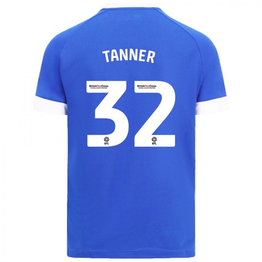 Mænd Ollie Tanner #32 Himmelblå Hjemmebane Spillertrøjer 2024/25 Trøje T-Shirt