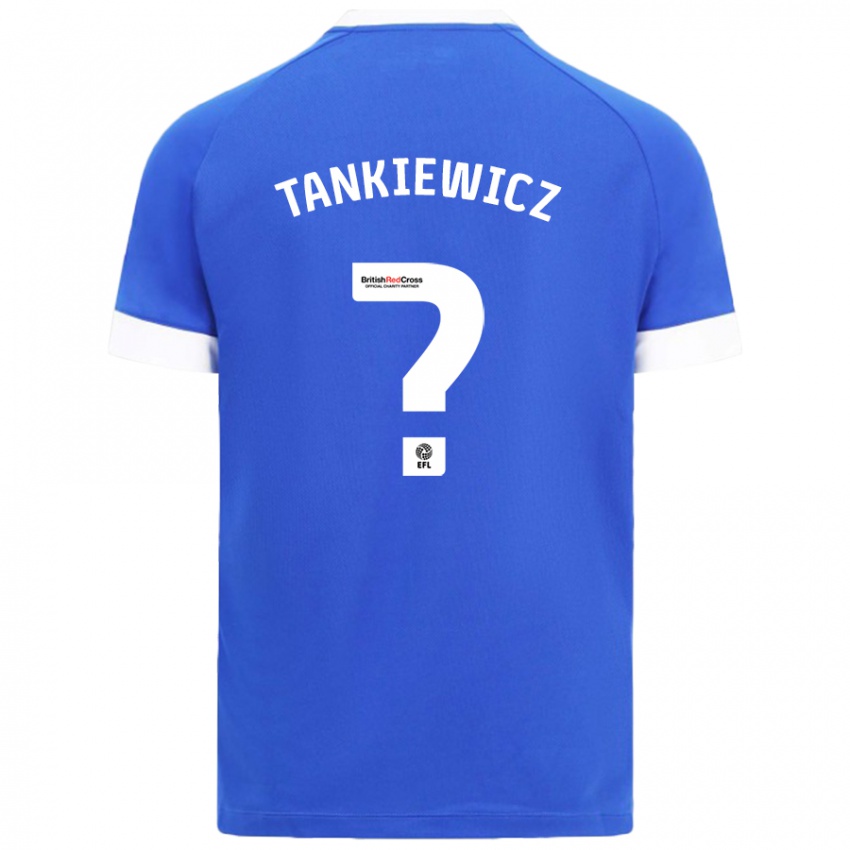 Mænd Rob Tankiewicz #0 Himmelblå Hjemmebane Spillertrøjer 2024/25 Trøje T-Shirt