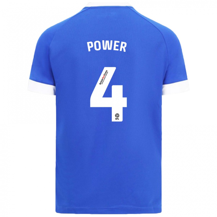 Mænd Hannah Power #4 Himmelblå Hjemmebane Spillertrøjer 2024/25 Trøje T-Shirt