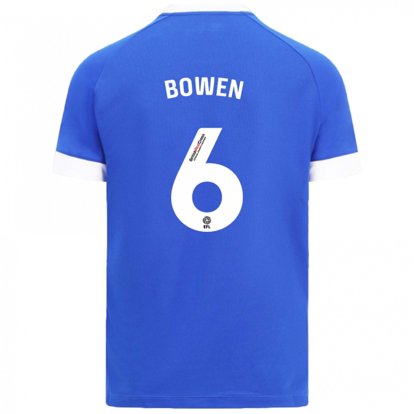 Mænd Megan Bowen #6 Himmelblå Hjemmebane Spillertrøjer 2024/25 Trøje T-Shirt