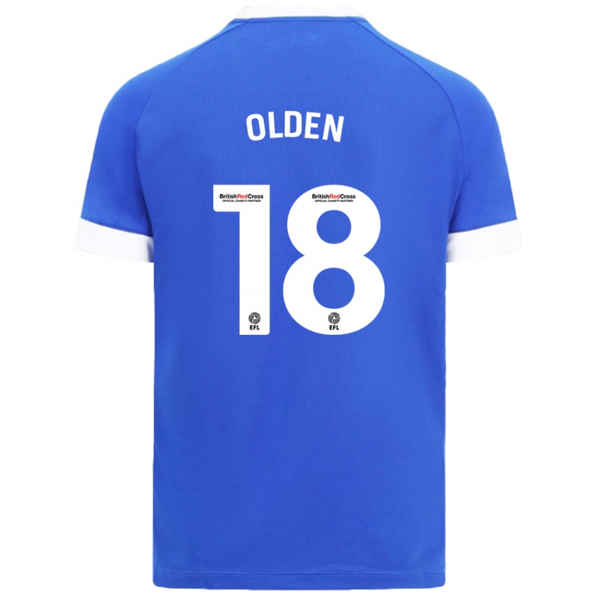 Mænd Mackenzie Olden #18 Himmelblå Hjemmebane Spillertrøjer 2024/25 Trøje T-Shirt