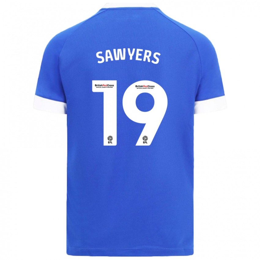 Mænd Romaine Sawyers #19 Himmelblå Hjemmebane Spillertrøjer 2024/25 Trøje T-Shirt