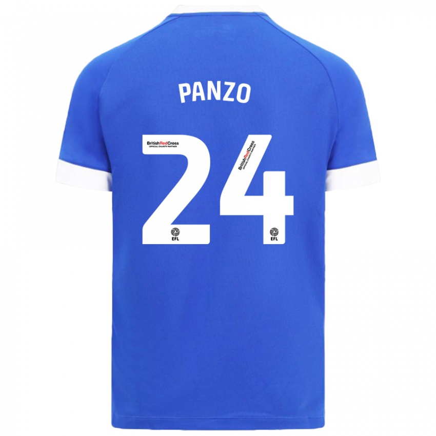 Mænd Jonathan Panzo #24 Himmelblå Hjemmebane Spillertrøjer 2024/25 Trøje T-Shirt