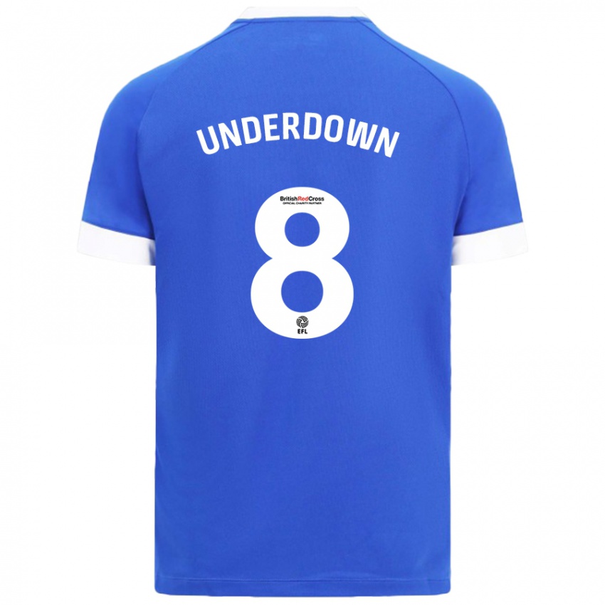 Mænd Kanisha Underdown #8 Himmelblå Hjemmebane Spillertrøjer 2024/25 Trøje T-Shirt