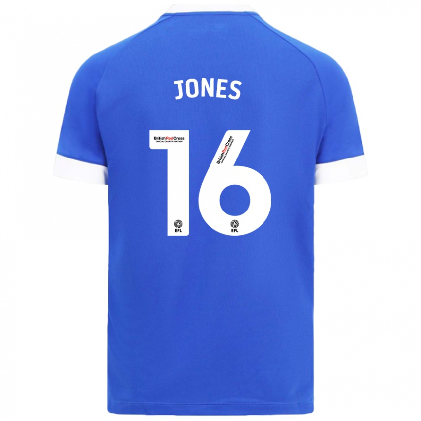 Mænd Ellie Jones #16 Himmelblå Hjemmebane Spillertrøjer 2024/25 Trøje T-Shirt