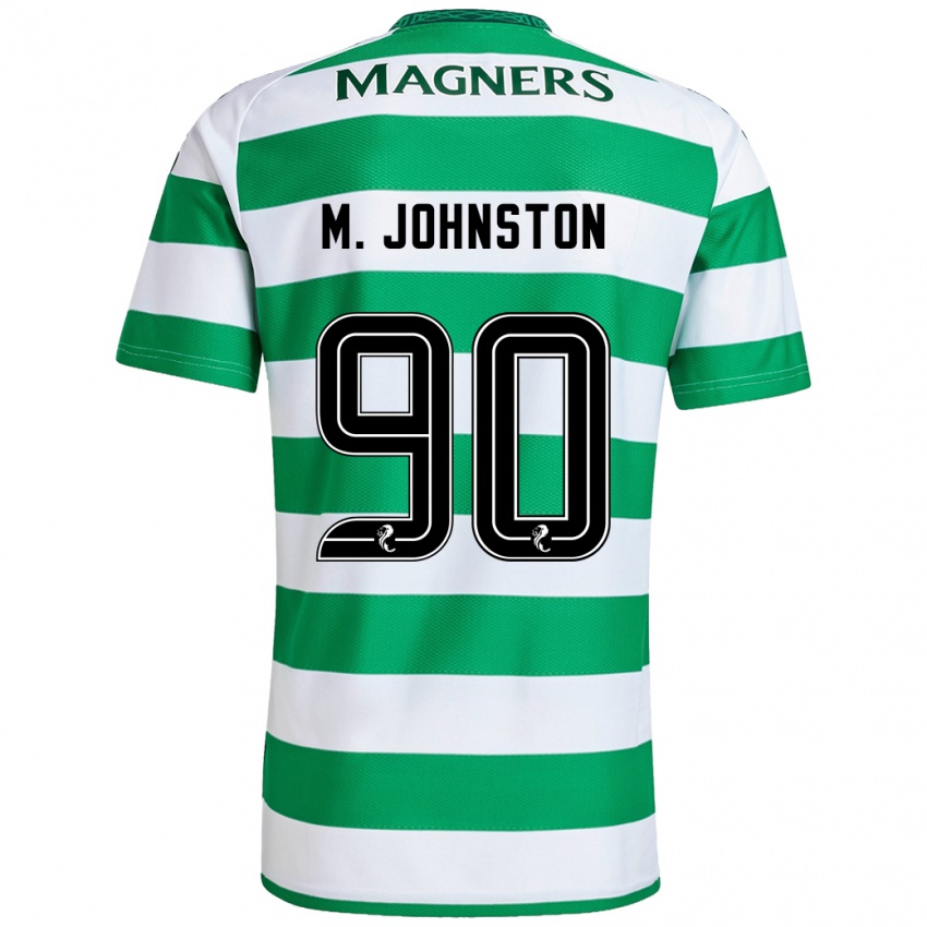 Mænd Mikey Johnston #90 Grøn Hvid Hjemmebane Spillertrøjer 2024/25 Trøje T-Shirt