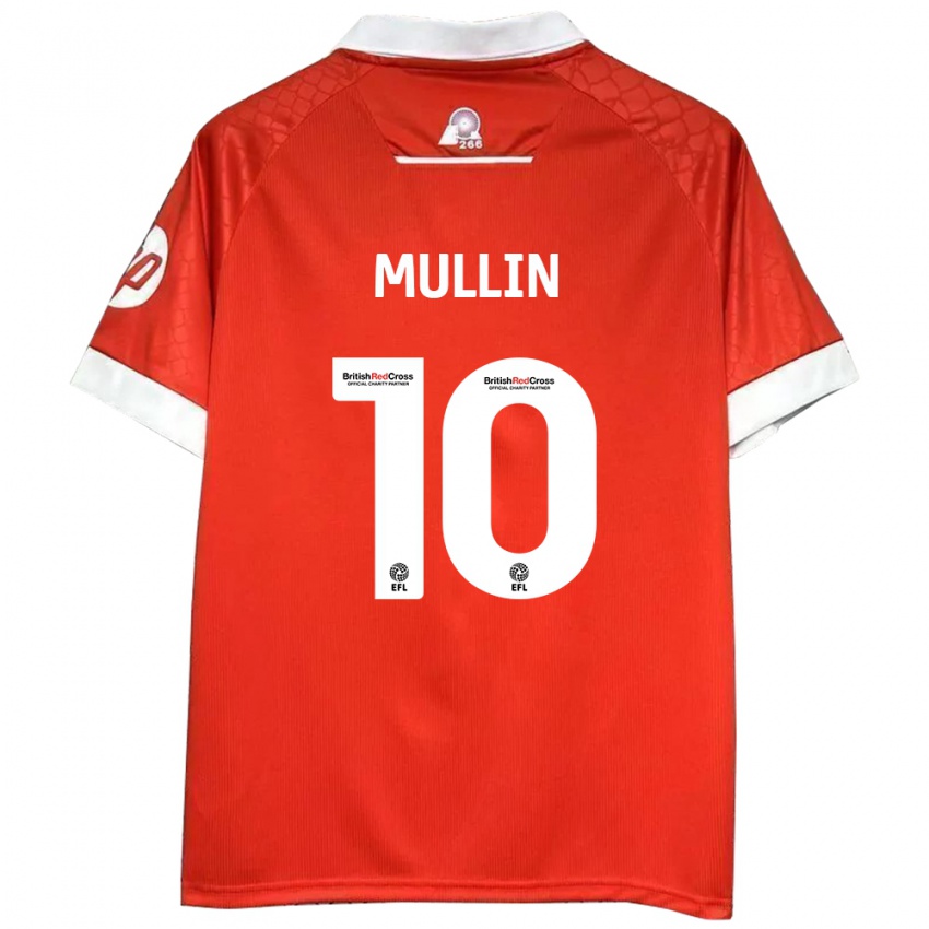 Mænd Paul Mullin #10 Rød Hvid Hjemmebane Spillertrøjer 2024/25 Trøje T-Shirt