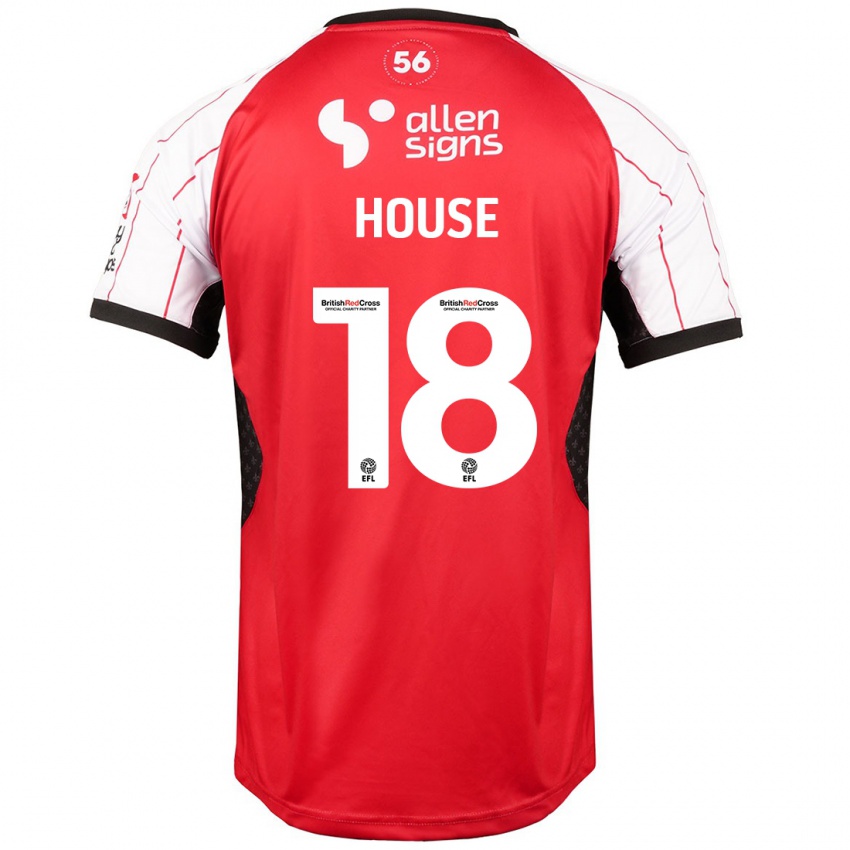 Mænd Ben House #18 Hvid Hjemmebane Spillertrøjer 2024/25 Trøje T-Shirt