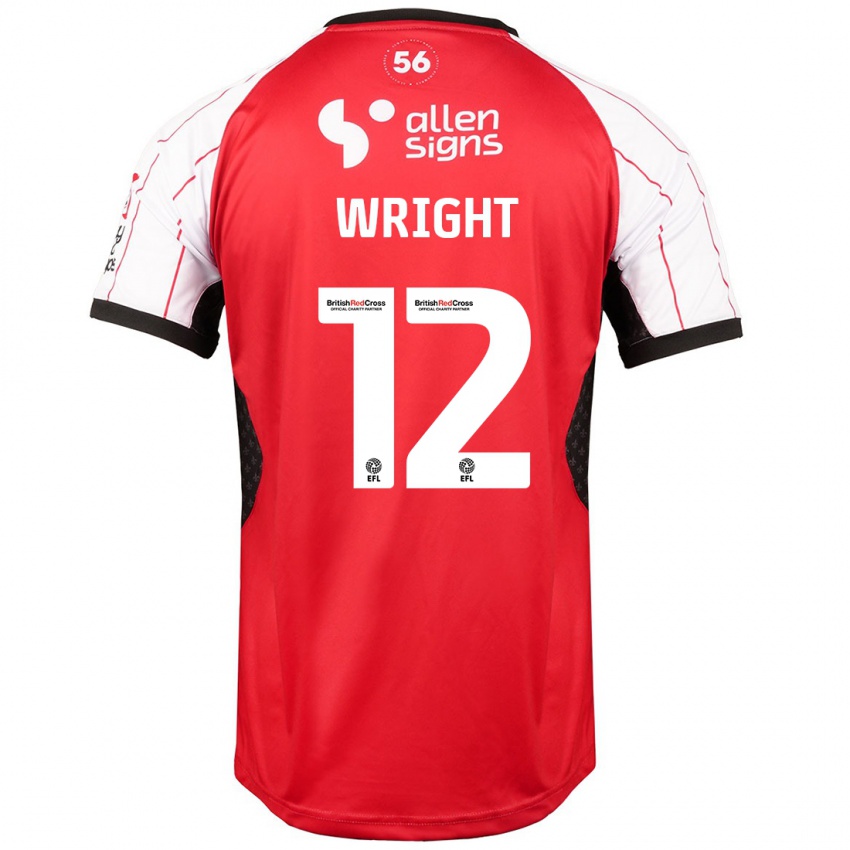 Mænd Jordan Wright #12 Hvid Hjemmebane Spillertrøjer 2024/25 Trøje T-Shirt